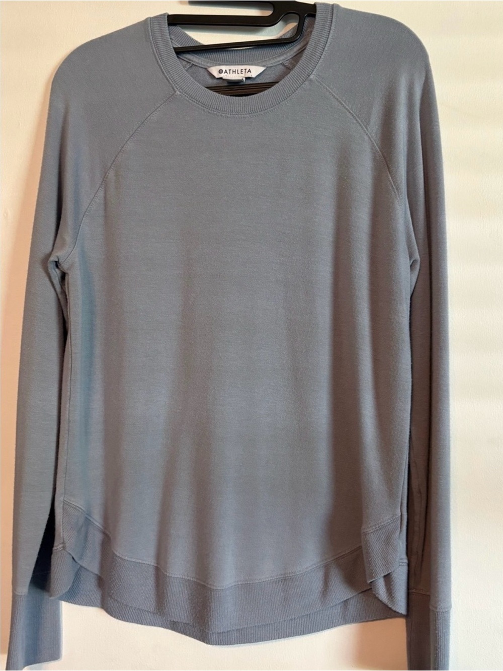 Athleta Mindset Crewneck Long Sleeve Top - Slate Blue-Small